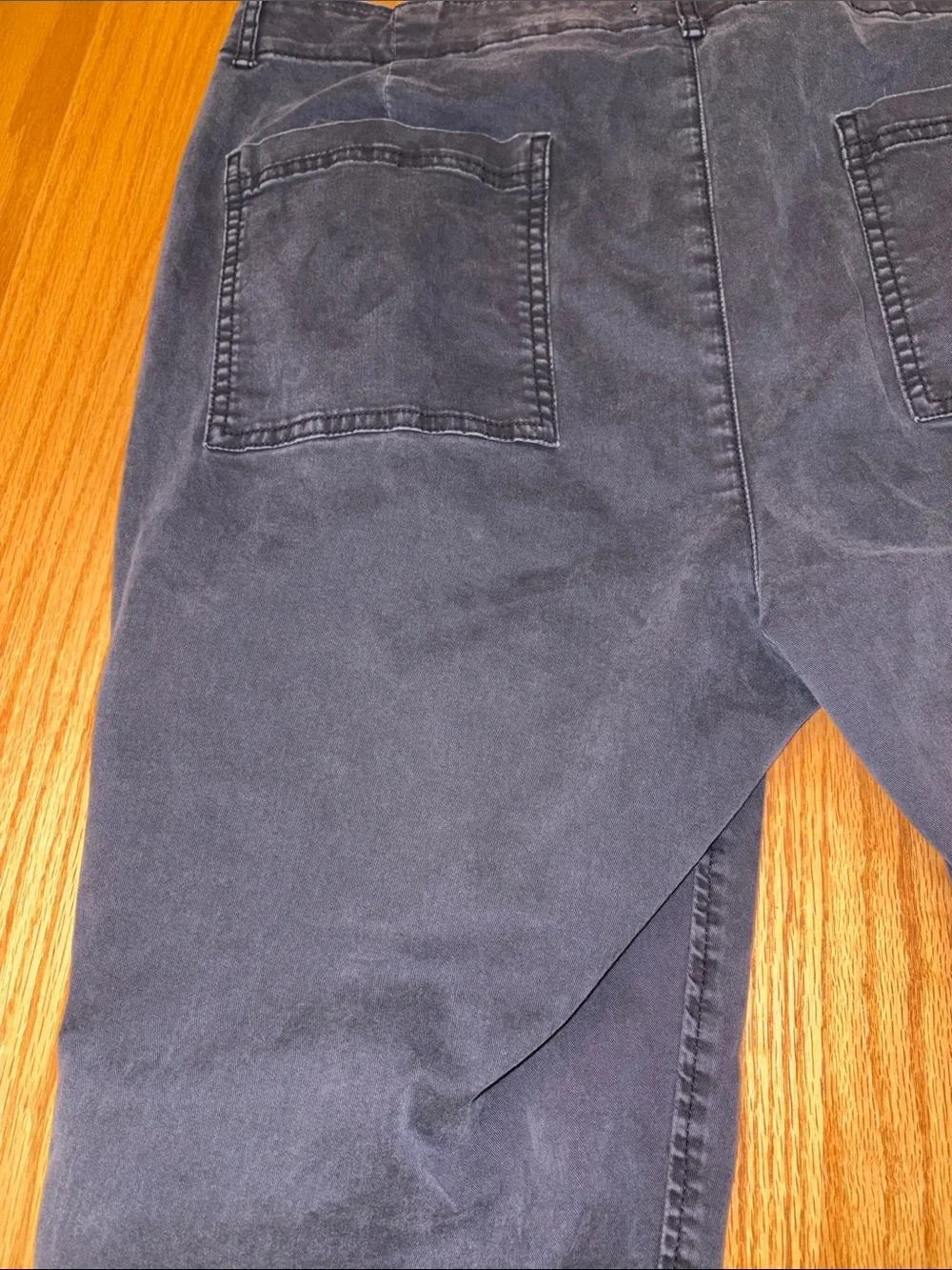 Daily Ritual Women's Cropped Straight Ankle Pants in Navy Blue